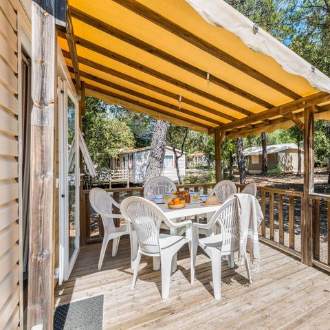 Mobilheim 6 personen - Mobilheim | Classic | 3 Schlafz. | 6 Pers. | Erhöhte Terrasse | Klima.