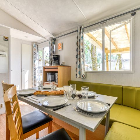 Mobilheim 4 Personen - Comfort | 2 Zi. | 4 Pers. | Erhöhte Terrasse | Klim.