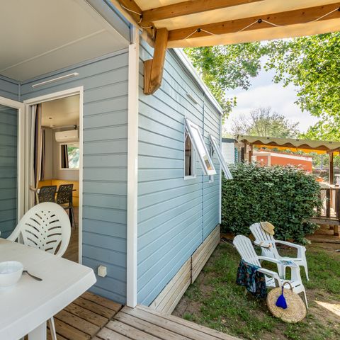 Mobilheim 6 Personen - Comfort | 2 Zi. | 4/6 Pers. | Einfache Terrasse | Klim.