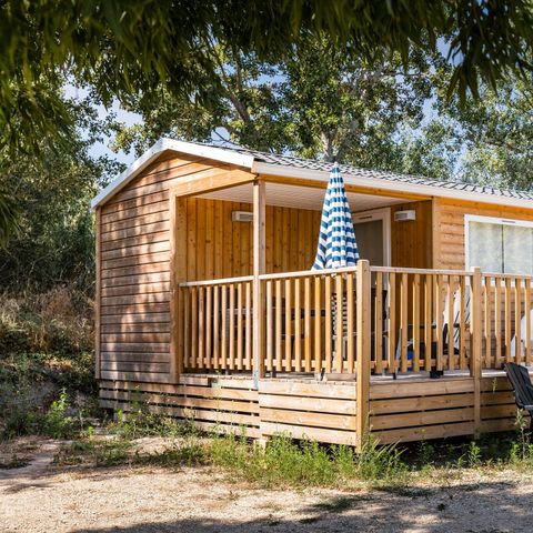 Mobilheim 4 Personen - Mobilheim | Premium | 2 Zi. | 4 Pers. | Einfache Terrasse | Klimaanlage | TV