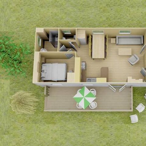 Mobilheim 6 personen - Mobilheim | Comfort | 3 Zi. | 6 Pers. | Erhöhte Terrasse | Clim.