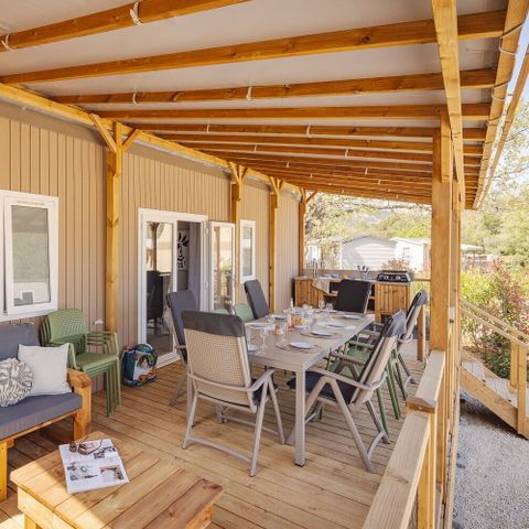 Mobilheim 8 personen - Mobilheim | Comfort | 4 Zi. | 8 Pers. | Terrasse Lounge | Outdoor-Küche