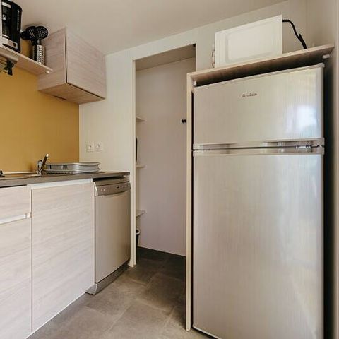 Mobilheim 4 Personen - Mobilheim | Premium Exclusive | 2 Zi. | 4 Pers. | Terrasse Lounge | Klima | TV