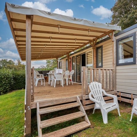 Mobilheim 4 Personen - Mobilheim | Premium Exclusive | 2 Zi. | 4 Pers. | Terrasse Lounge | Klima | TV
