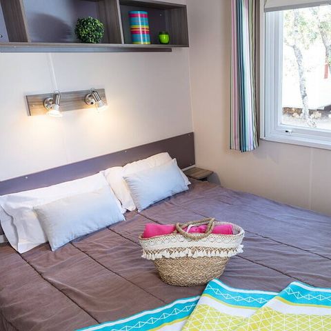 Mobilheim 6 personen - Premium | 3 Schlafz. | 6 Pers. | Lounge Terrasse | Klimaanlage | TV