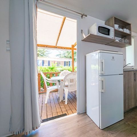Mobilheim 6 Personen - Comfort | 3 Zi. | 6 Pers. | Erhöhte Terrasse