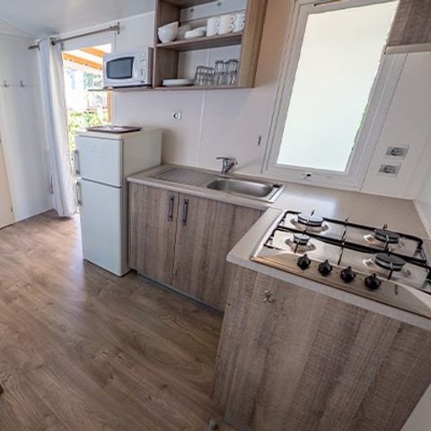 Mobilheim 6 Personen - Comfort | 3 Zi. | 6 Pers. | Erhöhte Terrasse