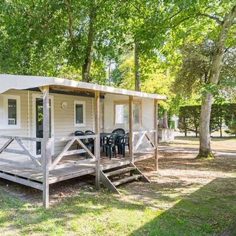Mobilheim 6 Personen - Comfort | 3 Schlafz. | 6 Pers. | Erhöhte Terrasse