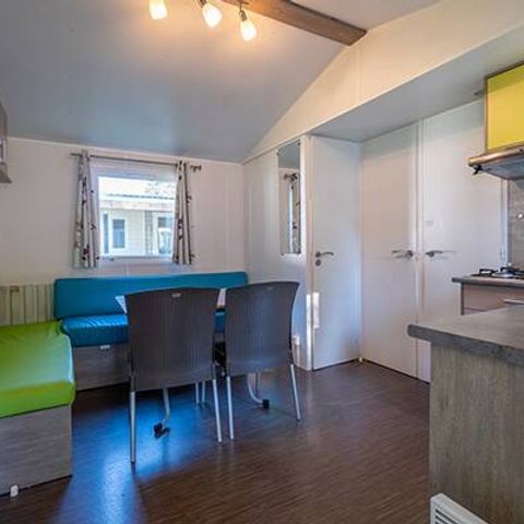 Mobilheim 6 Personen - Comfort | 3 Schlafz. | 6 Pers. | Erhöhte Terrasse