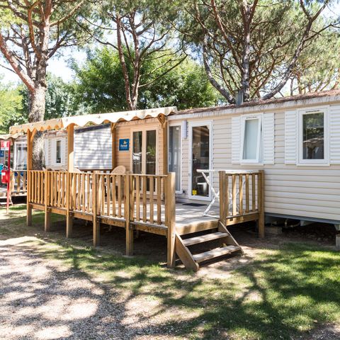 Mobilheim 6 personen - Comfort | 3 Schlafz. | 6 Pers. | Erhöhte Terrasse | Klimaanlage