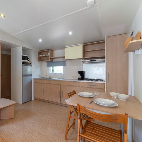 Mobilheim 6 personen - Comfort XL | 3 Zi. | 6 Pers. | Erhöhte Terrasse | Klima.