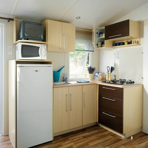 Mobilheim 6 Personen - Mobilheim | Classic | 3 Zi. | 6 Pers. | Nicht überdachte Hochterrasse | Klima.