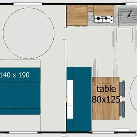 Mobilheim 4 Personen - COTTAGE PREMIUM PMR | 4 Pers. | 2 Schlafz.