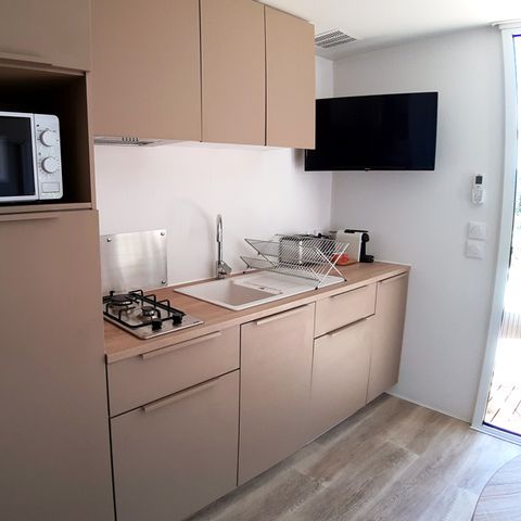 Mobilheim 2 Personen - Cottage JASMIN + jacuzzi 21m² (1 Zimmer)