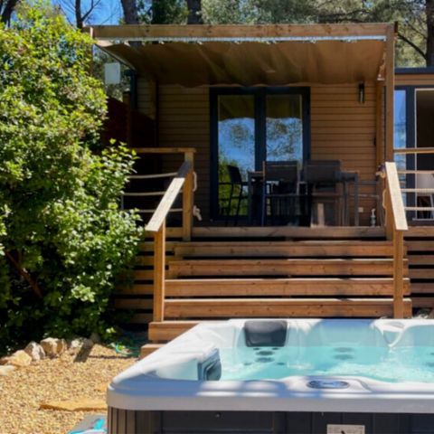 Mobilheim 5 Personen - NEW 2023 ! Cottage MAGNOLIA + jacuzzi 32m² (2 Zimmer)