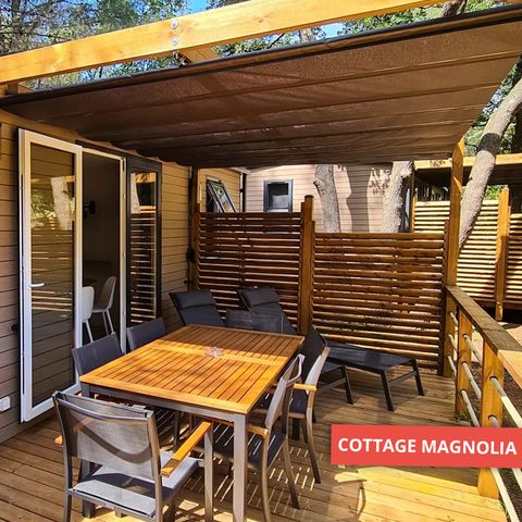 Mobilheim 5 Personen - NEW 2023 ! Cottage MAGNOLIA + jacuzzi 32m² (2 Zimmer)