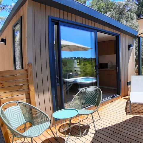 Mobilheim 2 Personen - Cottage JASMIN + jacuzzi 21m² (1 Zimmer)