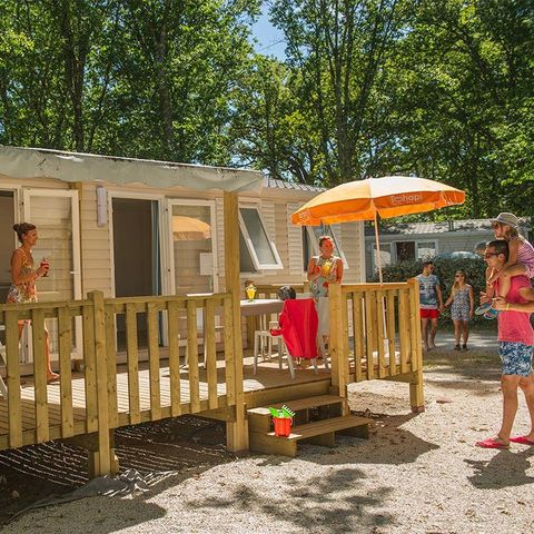 Mobilheim 4 personen - Comfort XL | 2 Zi. | 4 Pers. | Erhöhte Terrasse | Klim.