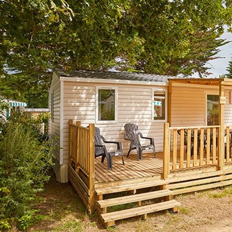 Mobilheim 6 personen - Comfort | 3 Schlafz. | 6 Pers. | Erhöhte Terrasse | Klimaanlage | TV