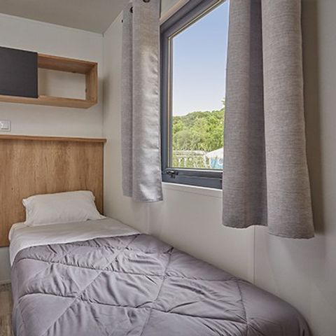 Mobilheim 6 personen - Premium Exclusive | 3 Zi. | 6 Pers. | Erhöhte Terrasse | Klimaanlage | TV
