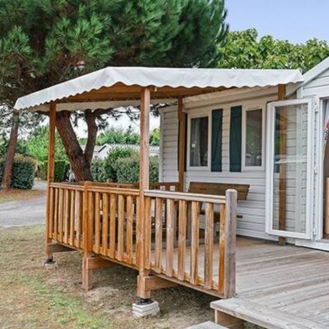 Mobilheim 6 Personen - Mobilheim | Classic | 3 Schlafz. | 6 Pers. | Erhöhte Terrasse | TV