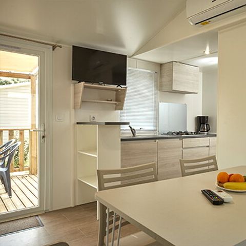 Mobilheim 4 personen - Mobilheim | Premium Azure | 2 Zi. | 4 Pers. | Erhöhte Terrasse | Klimaanlage | TV