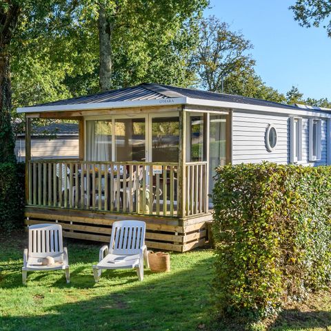 Mobilheim 4 Personen - Mobilheim | Premium | 2 Zi. | 4 Pers. | Einfache Terrasse | TV