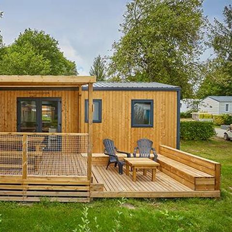 Mobilheim 6 personen - Mobilheim | Premium Exclusive | 3 Zi. | 6 Pers. | Erhöhte Terrasse | Klimaanlage | TV
