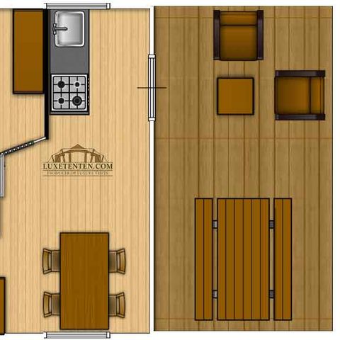 SafariZelt 4 Personen - LODGE SAFARI WOODY