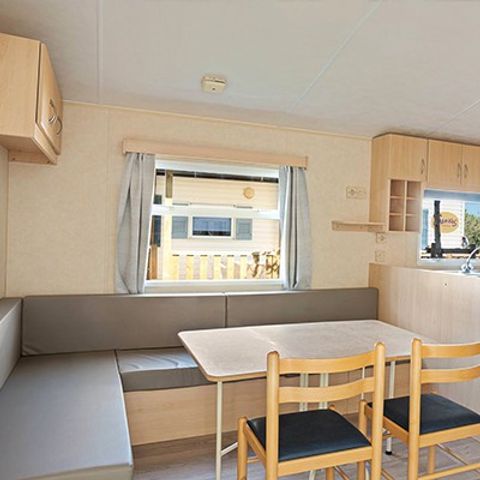 Mobilheim 6 personen - Classic | 3 Schlafz. | 6 Pers. | Erhöhte, nicht überdachte Terrasse | Clim.