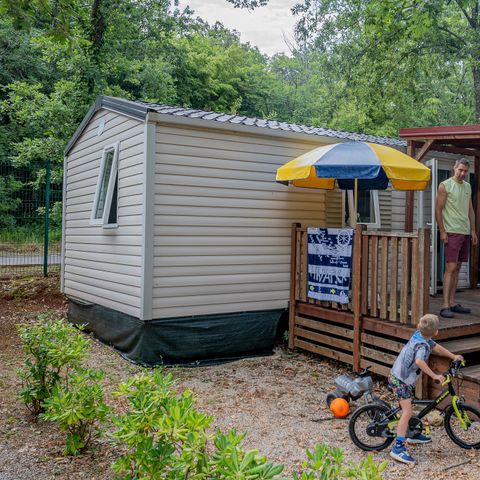 Mobilheim 4 personen - Comfort | 2 Zi. | 4 Pers. | Erhöhte Terrasse | Klim.