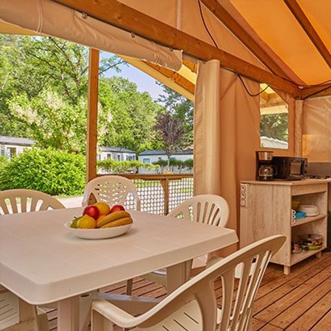 Safarizelt 5 Personen - Eco Lodge Zelt | 2 Schlafz. | 4/5 Pers. | Ohne Bad