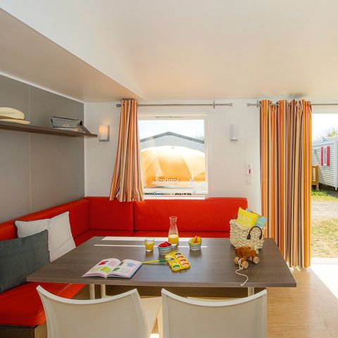 Mobilheim 6 personen - Classic | 3 Schlafz. | 6 Pers. | Einfache Terrasse