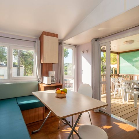 Bungalow 4 Personen - Mobilheim | Classic | 2 Zi. | 4 Pers. | Einfache Terrasse