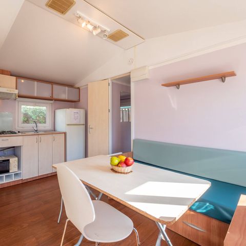 Bungalow 4 Personen - Mobilheim | Classic | 2 Zi. | 4 Pers. | Einfache Terrasse