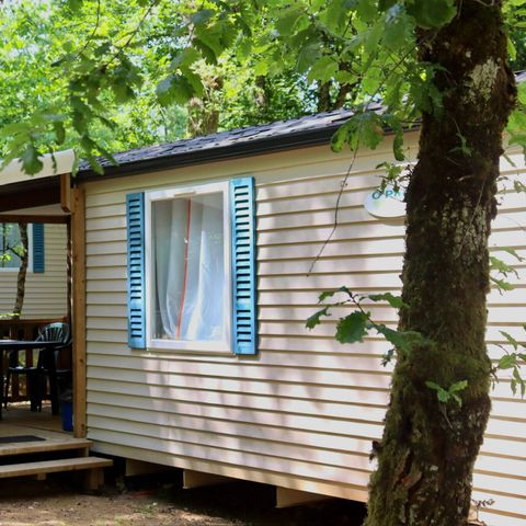 Bungalow 4 Personen - Mobilheim | Classic | 2 Zi. | 4 Pers. | Einfache Terrasse