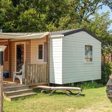 Bungalow 4 Personen - Mobilheim | Comfort | 2 Zi. | 4 Pers. | Erhöhte Terrasse