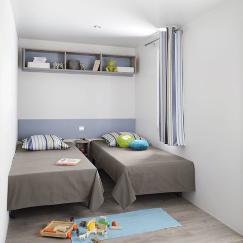 Mobilheim 6 Personen - Comfort | 3 Zi. | 6 Pers. | Einfache Terrasse | Clim.