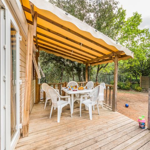 Mobilheim 6 personen - Classic | 2 Zi. | 4/6 Pers. | Hochterrasse | Klim.