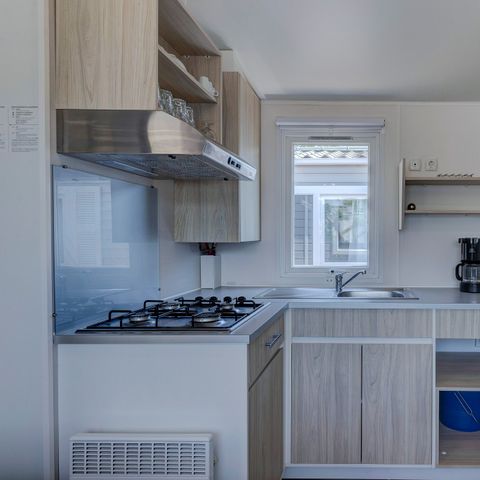 Mobilheim 6 Personen - Comfort | 2 Zi. | 4/6 Pers. | Einfache Terrasse | Klim.