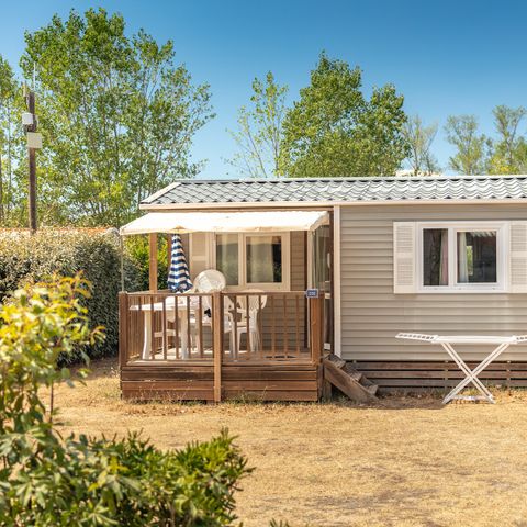 Mobilheim 6 Personen - Comfort | 2 Zi. | 4/6 Pers. | Einfache Terrasse | Klim.