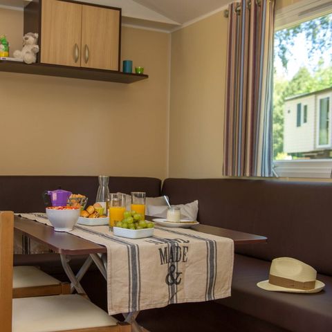 Mobilheim 6 Personen - Classic | 3 Schlafz. | 6 Pers. | Einfache Terrasse | Klimaanlage
