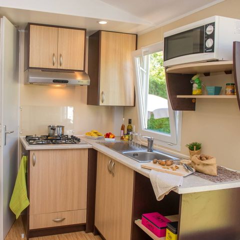 Mobilheim 6 Personen - Classic | 3 Schlafz. | 6 Pers. | Einfache Terrasse | Klimaanlage