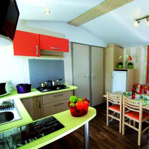 Mobilheim 6 personen - 2 Schlafzimmer mit TV
