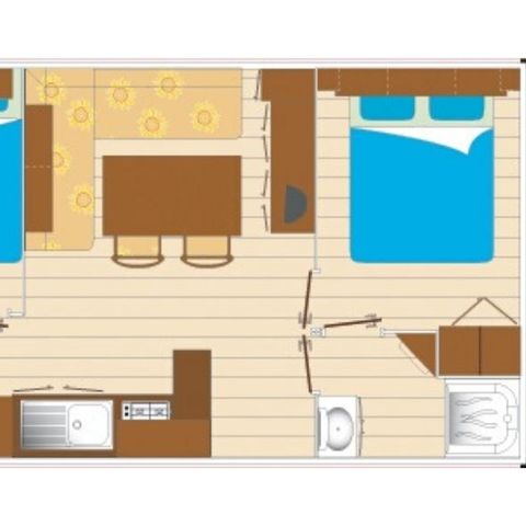 Mobilheim 6 Personen - 2 Zimmer 4/6 Plätze