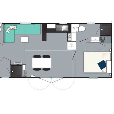 Mobilheim 6 Personen - Confort 8 Personen 3 Schlafzimmer 2 Badezimmer