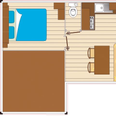 Mobilheim 7 Personen - Evasion 7 Personen 2 Zimmer 28m²