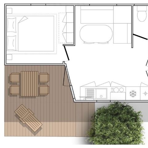 Mobilheim 6 Personen - Mahana 2 Zimmer 28m²