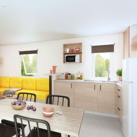 Mobilheim 6 Personen - Komfort + 3 Schlafzimmer 2 Bad 40m²
