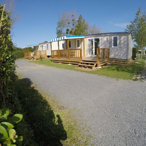 Mobilheim 6 Personen - 6 Confort Plus - 31m² - 3 Zimmer + halboffene Terrasse